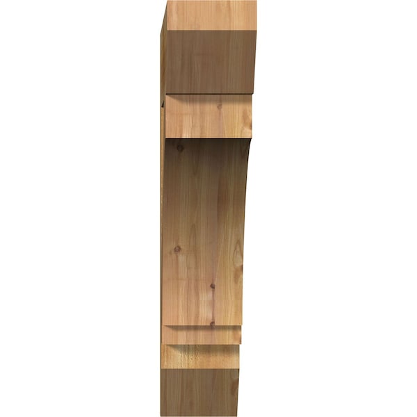 Imperial Slat Rough Sawn Bracket, Western Red Cedar, 6W X 30D X 30H